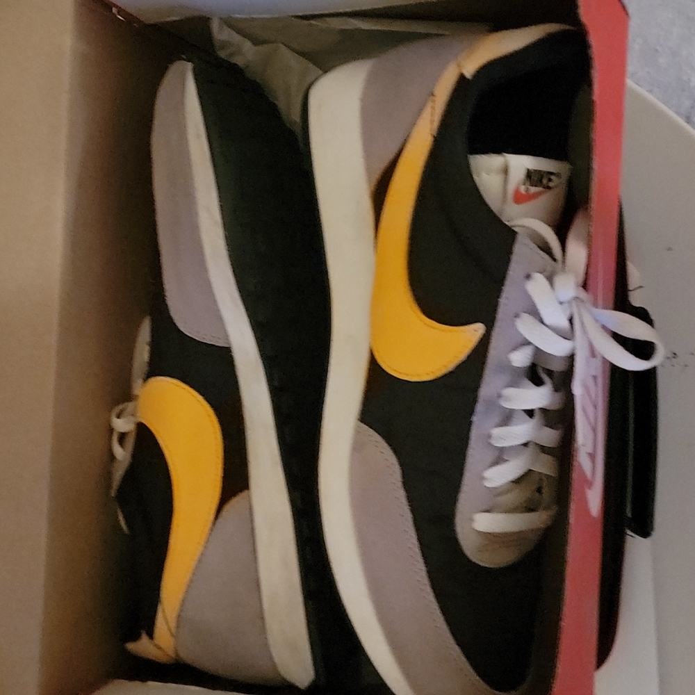 Nike, 11.5, black/grey/ yellow